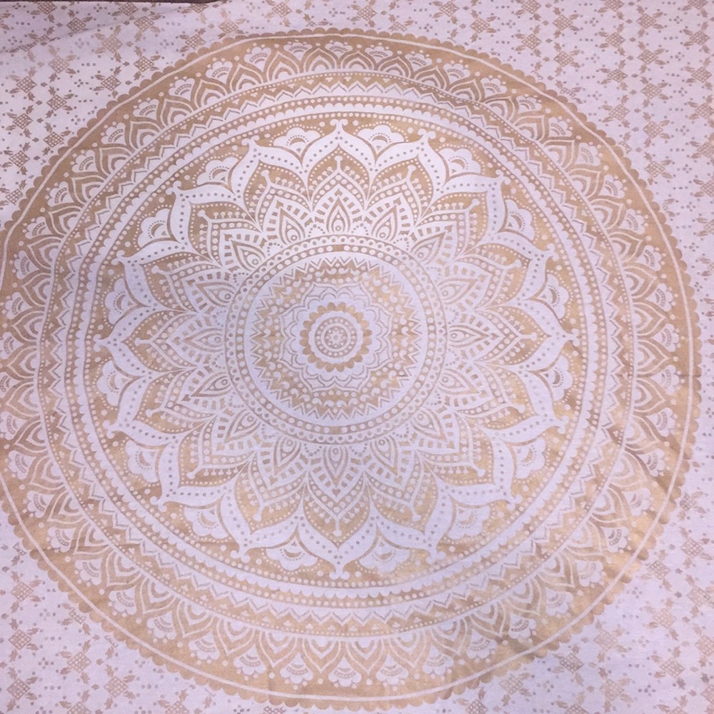 White & Gold Tapestry